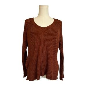 Free People Beach Brown Pullover Sweater Size XS Ribbed New